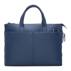 Кожаная деловая сумка Lakestone Bolton Dark Blue