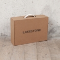 Кожаная деловая сумка для ноутбука Lakestone Carter Black. Вид 10.