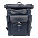 Кожаный рюкзак для ноутбука Lakestone Eliot Dark Blue
