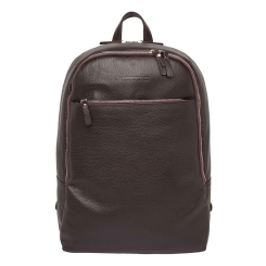 Кожаный мужской рюкзак для ноутбука Lakestone Faber Brown