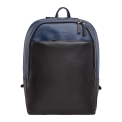Кожаный мужской рюкзак для ноутбука Lakestone Faber Dark Blue/Black