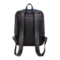 Кожаный мужской рюкзак для ноутбука Lakestone Faber Dark Blue/Black. Вид 3.
