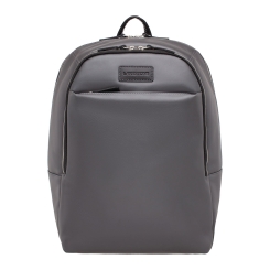 Кожаный мужской рюкзак для ноутбука Lakestone Faber Grey/Black