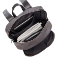 Кожаный мужской рюкзак для ноутбука Lakestone Faber Grey/Black. Вид 5.