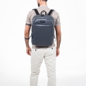 Кожаный мужской рюкзак для ноутбука Lakestone Faber Grey/Black. Вид 8.