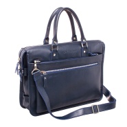 Деловая сумка Lakestone Halston Dark Blue. Вид 2.