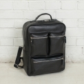 Кожаный рюкзак для ноутбука Lakestone Norley Black. Вид 7.
