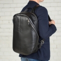 Кожаный рюкзак для ноутбука Lakestone Pensford Black. Вид 9.