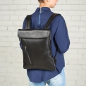 Кожаный рюкзак для ноутбука Lakestone Ramsey Black. Вид 8.