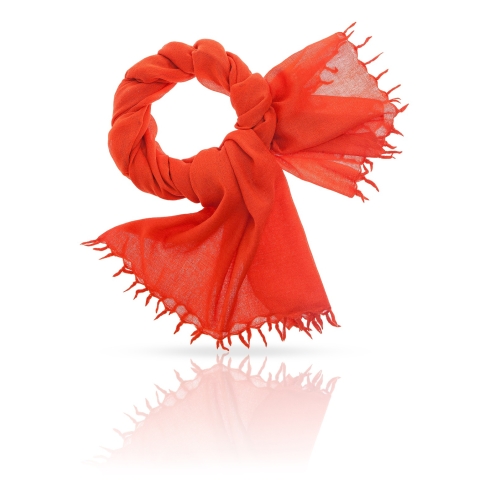 Палантин из шерсти красного цвета Michel Katana W-LAINE/TIGERLILY