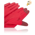 Длинные сенсорные перчатки из красной кожи Michel Katana i.K81-ASTRA_26/F.RED. Вид 3.