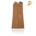 Длинные сенсорные перчатки из коричневой кожи Michel Katana i.K81-OPERA_26/PERL.BR. Вид 2.