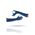 Длинные перчатки синего цвета Michel Katana K81-ANE_27/TEMP. Вид 2.