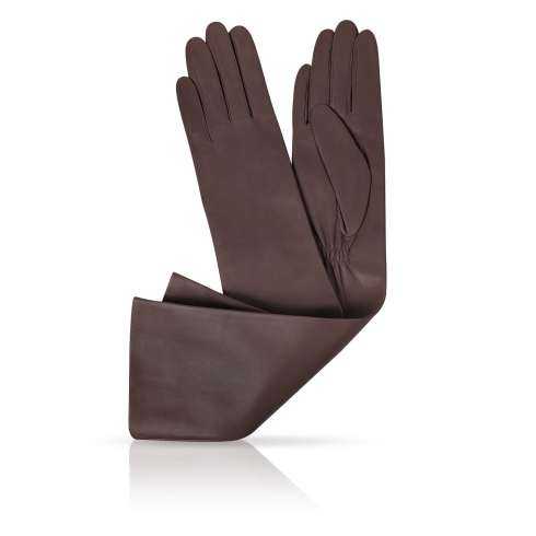 Длинные коричневые перчатки Michel Katana K81-OPERA_26/COFF