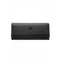 Вместительный кошелек из кожи черного цвета на магнитной кнопке Pellecon 005-311/1
