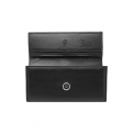 Вместительный кошелек из кожи черного цвета на магнитной кнопке Pellecon 005-311/1. Вид 3.