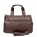 Дорожная сумка из эко-кожи коричневого цвета Pellecon 812-626-2. Вид 3.