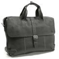 Кожаный портфель черного цвета прямоугольной формы Pellecon 102-287-1