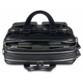 Черная деловая сумка большого размера из кожи  под средний ноутбук Piquadro CA2765MO/N. Вид 5.