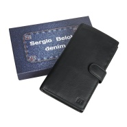 Портмоне Sergio Belotti 1463-02 denim black. Вид 7.