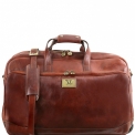 Коричневая дорожная сумка из кожи Tuscany Leather Samoa TL141453