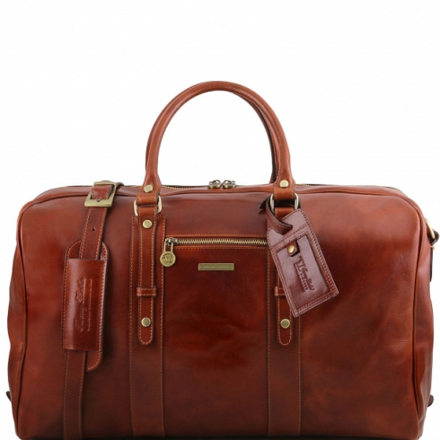 Дорожная кожаная сумка с большим отделом и Tuscany Leather TL Voyager TL141401