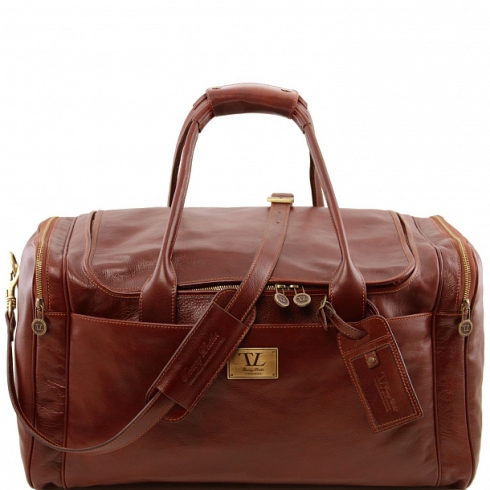 Дорожная сумка из кожи с гладкой фактурой Tuscany Leather VOYAGER TL141281