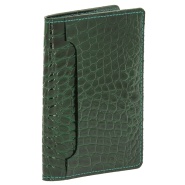 Обложка для автодокументов Versado 044 2 green croco. Вид 2.