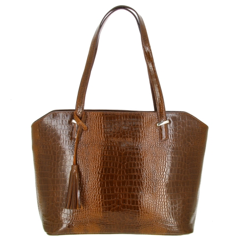 Женская сумка Versado B502 brown croco