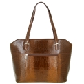 Женская сумка Versado B502 brown croco. Вид 4.