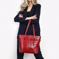 Женская сумка-шоппер Versado B798 relief red. Вид 7.