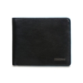 Черное портмоне с яркой отделкой голубого цвета Visconti ALP85 Black. Вид 2.