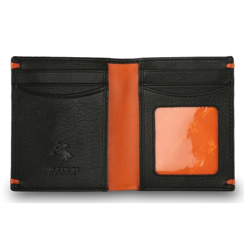 Черно-оранжевое портмоне Visconti AP60 Black/Orange