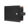 Функциональное портмоне черного цвета с ярко-оранжевой внутренней отделкой Visconti AP63 Black/Orange. Вид 2.