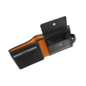 Функциональное портмоне черного цвета с ярко-оранжевой внутренней отделкой Visconti AP63 Black/Orange. Вид 3.