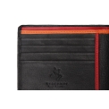 Кожаное черное портмоне с цветной отделкой Visconti Bond BD10 M Black/Red/Orange. Вид 4.