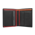 Черное портмоне с отделкой красного и оранжевого цвета Visconti Bond BD22 Dr. No Black/Red/Orange