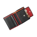 Черное портмоне с отделкой красного и оранжевого цвета Visconti Bond BD22 Dr. No Black/Red/Orange. Вид 3.