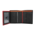 Черное портмоне с отделкой красного и оранжевого цвета Visconti Bond BD22 Dr. No Black/Red/Orange. Вид 4.