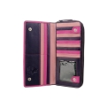 Вместительный кожаный кошелек розового цвета Visconti Honolulu RB55 Honolulu Berry Multi. Вид 2.