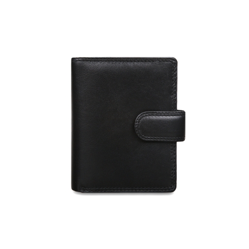 Кожаный кошелек черного цвета с откидным вкладышем Visconti HT31 Soho Black