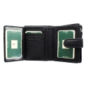 Кожаный кошелек черного цвета с откидным вкладышем Visconti HT31 Soho Black. Вид 2.