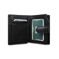 Кожаный кошелек черного цвета с откидным вкладышем Visconti HT31 Soho Black. Вид 3.