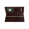 Раскладное кожаное портмоне классического коричневого цвета Visconti MZ6 Italian Brown