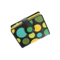 Кожаный кошелек с яркой разноцветной аппликацией Visconti P3 Lily Pad