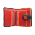 Кожаный кошелек с яркой разноцветной аппликацией Visconti P3 Very Berry. Вид 2.