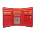 Красный кожаный кошелек с яркими вставками Visconti RB43 Red Multi