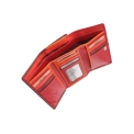 Красный кожаный кошелек с яркими вставками Visconti RB43 Red Multi. Вид 5.