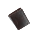 Кожаное портмоне коричневого цвета с фирменным оттиском Visconti TSC44 Brown. Вид 2.