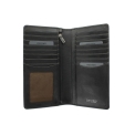 Большой кошелек из кожи с кармашками для кредиток и купюр Visconti TSC45 Black. Вид 3.